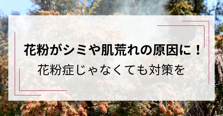 花粉がシミやくすみ、肌荒れの原因に！花粉症じゃなくても対策を