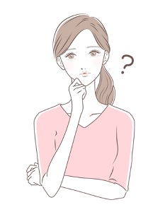 疑問に思う女性